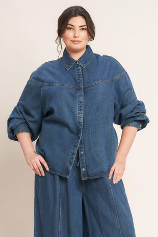 OFFLINE EDGE INDIGO DENIM TOP - Glamourous Grace