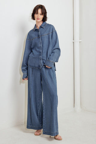 OFFLINE EDGE INDIGO DENIM TOP - Glamourous Grace