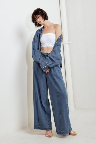 OFFLINE EDGE INDIGO DENIM TOP - Glamourous Grace