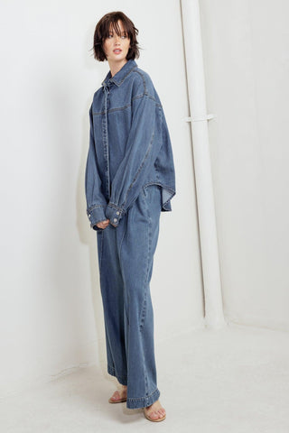 OFFLINE EDGE INDIGO DENIM TOP - Glamourous Grace