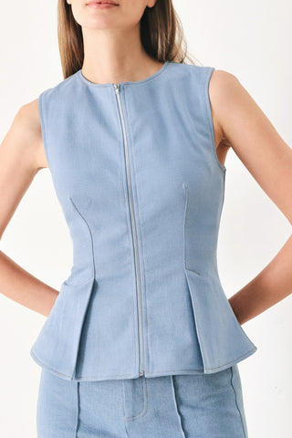 LUNA FLARE WOVEN TOP - Glamourous Grace