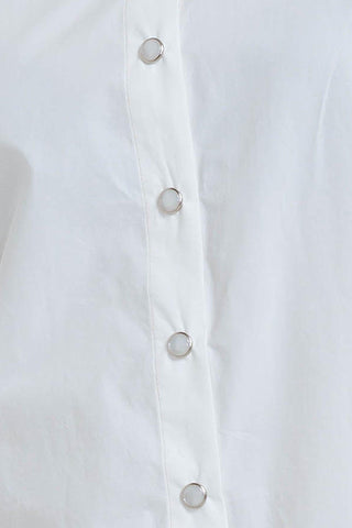 WHITE NOISE SOLID WOVEN TOP - Glamourous Grace