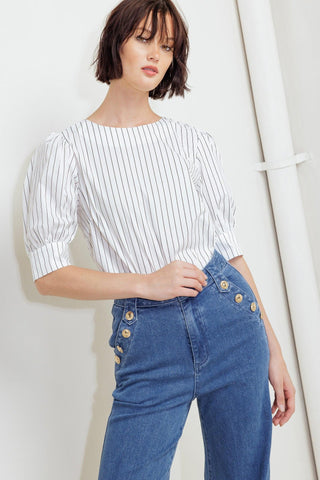 COCOON HOUR WHITE WOVEN TOP - Glamourous Grace
