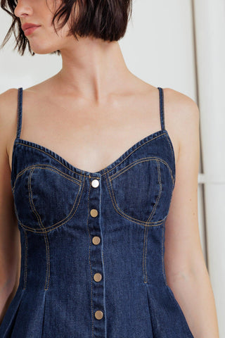 SILENT AUTHORITY DENIM CAMI TOP