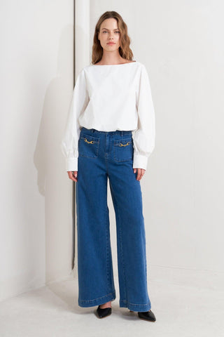 LAUREN TOUCH WOVEN TOP - Glamourous Grace