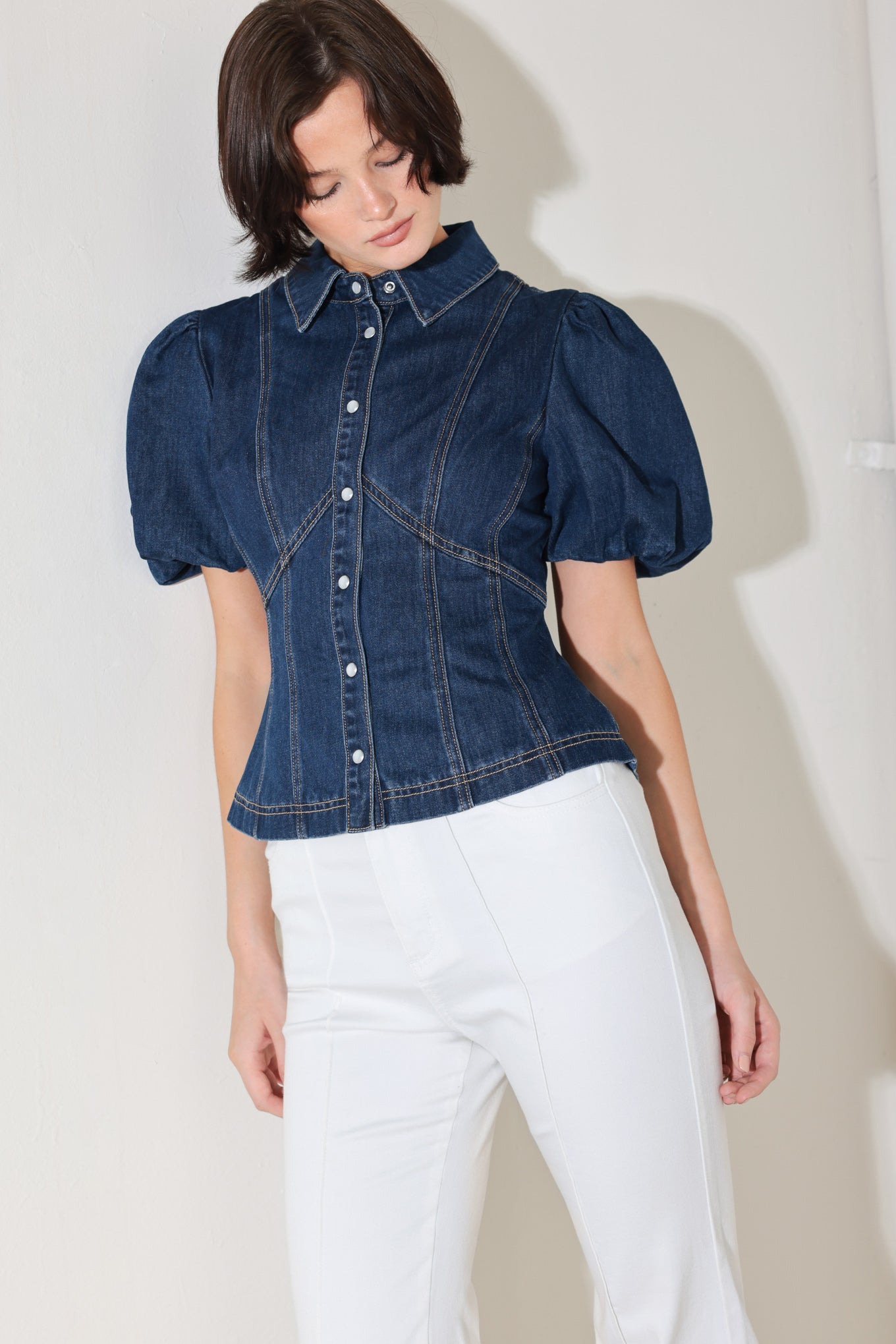 COOL FEMME DENIM TOP Flying Tomato