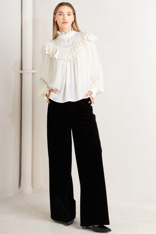 EDWARDIAN WALTZ WOVEN TOP - Glamourous Grace