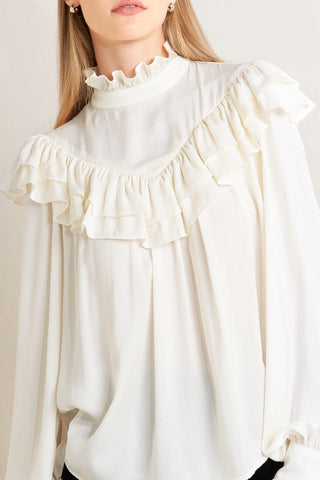 EDWARDIAN WALTZ WOVEN TOP - Glamourous Grace