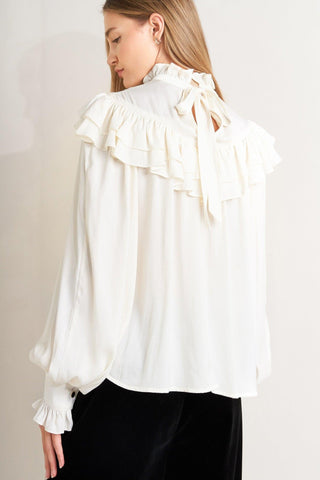 EDWARDIAN WALTZ WOVEN TOP - Glamourous Grace