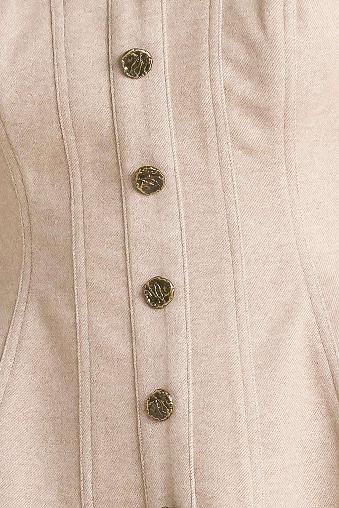 MODERN CORSET MOCHA KNIT TOP - Glamourous Grace