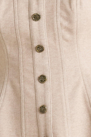 MODERN CORSET MOCHA KNIT TOP - Glamourous Grace