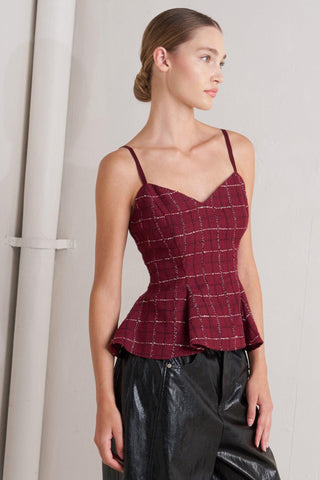 BURNT BOULEVARD TWEED CAMI TOP - Glamourous Grace