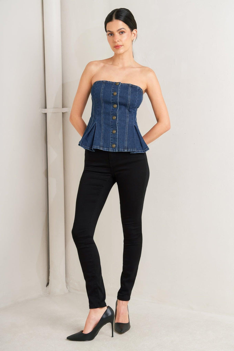 URBAN FABLE DENIM TOP - Glamourous Grace