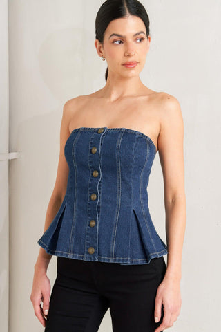 URBAN FABLE DENIM TOP - Glamourous Grace