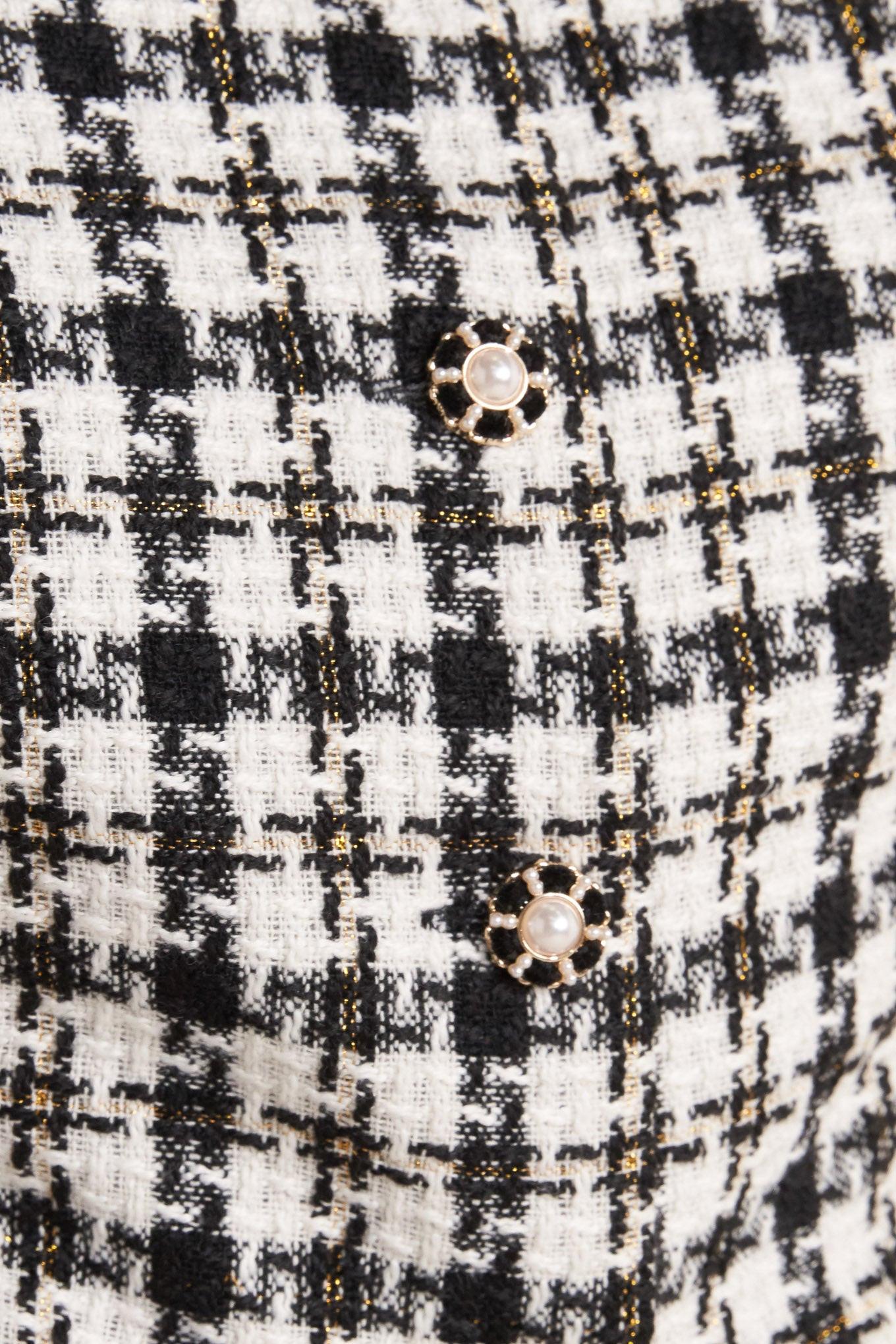 MONA CHECK TWEED VEST - Glamourous Grace