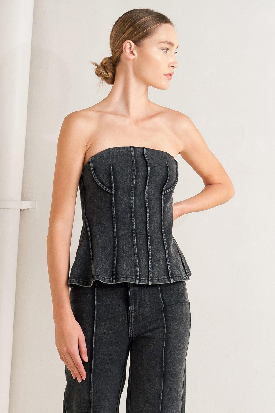 NIGHT SHAPE DENIM TOP - Glamourous Grace
