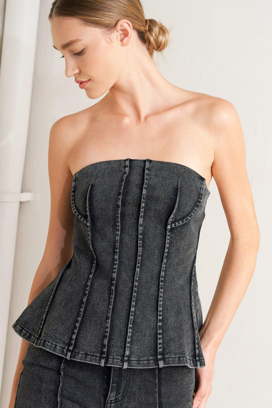 NIGHT SHAPE DENIM TOP - Glamourous Grace