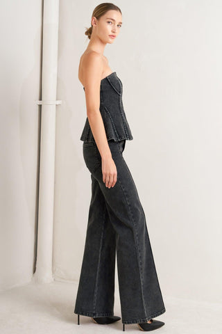 NIGHT SHAPE DENIM TOP