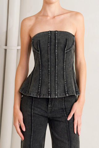 NIGHT SHAPE DENIM TOP
