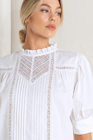 PURE POETRY VICTORIAN WOVEN TOP - Glamourous Grace
