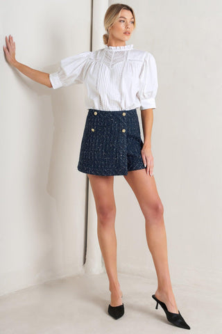 PURE POETRY VICTORIAN WOVEN TOP - Glamourous Grace
