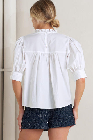 PURE POETRY VICTORIAN WOVEN TOP - Glamourous Grace