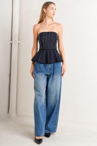 GEOMETRIC EDGE WOVEN TOP - Glamourous Grace
