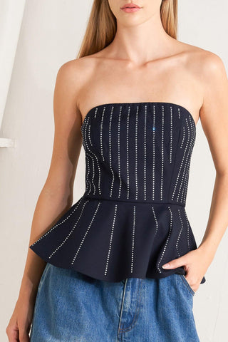 GEOMETRIC EDGE WOVEN TOP - Glamourous Grace