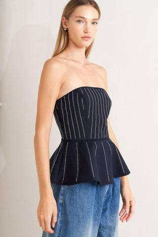 GEOMETRIC EDGE WOVEN TOP - Glamourous Grace