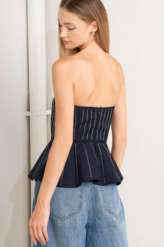 GEOMETRIC EDGE WOVEN TOP - Glamourous Grace