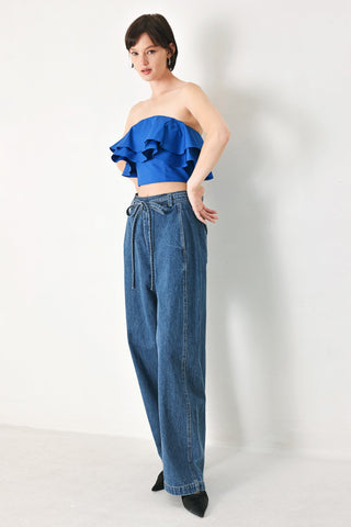 ROYAL FLOW WOVEN TUBE TOP