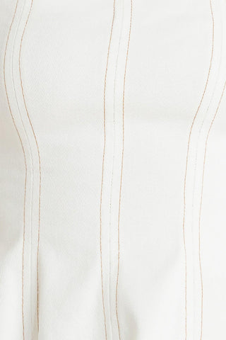 SUBTLE DRAMA WOVEN TOP