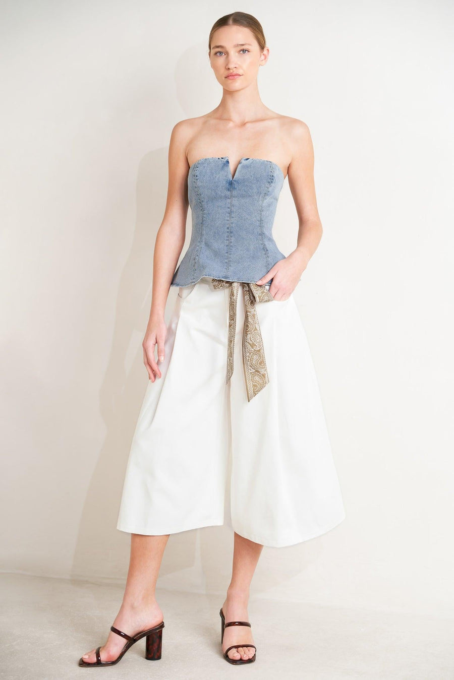 MODERN MERMAID CORSET DENIM TOP - Glamourous Grace