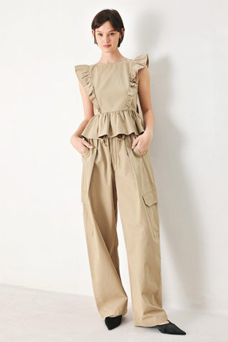 WHITE BLOSSOM WOVEN TOP