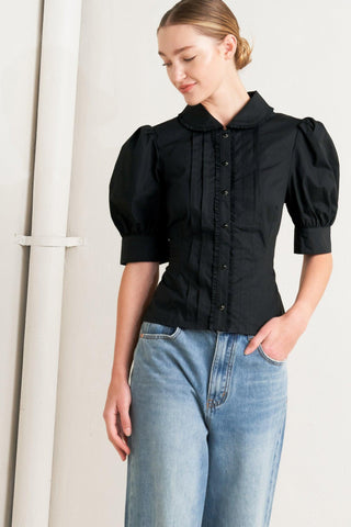 REFINED ROMANCE WOVEN TOP - Glamourous Grace