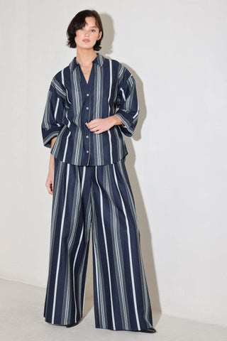 CITY STRIPE WOVEN TOP