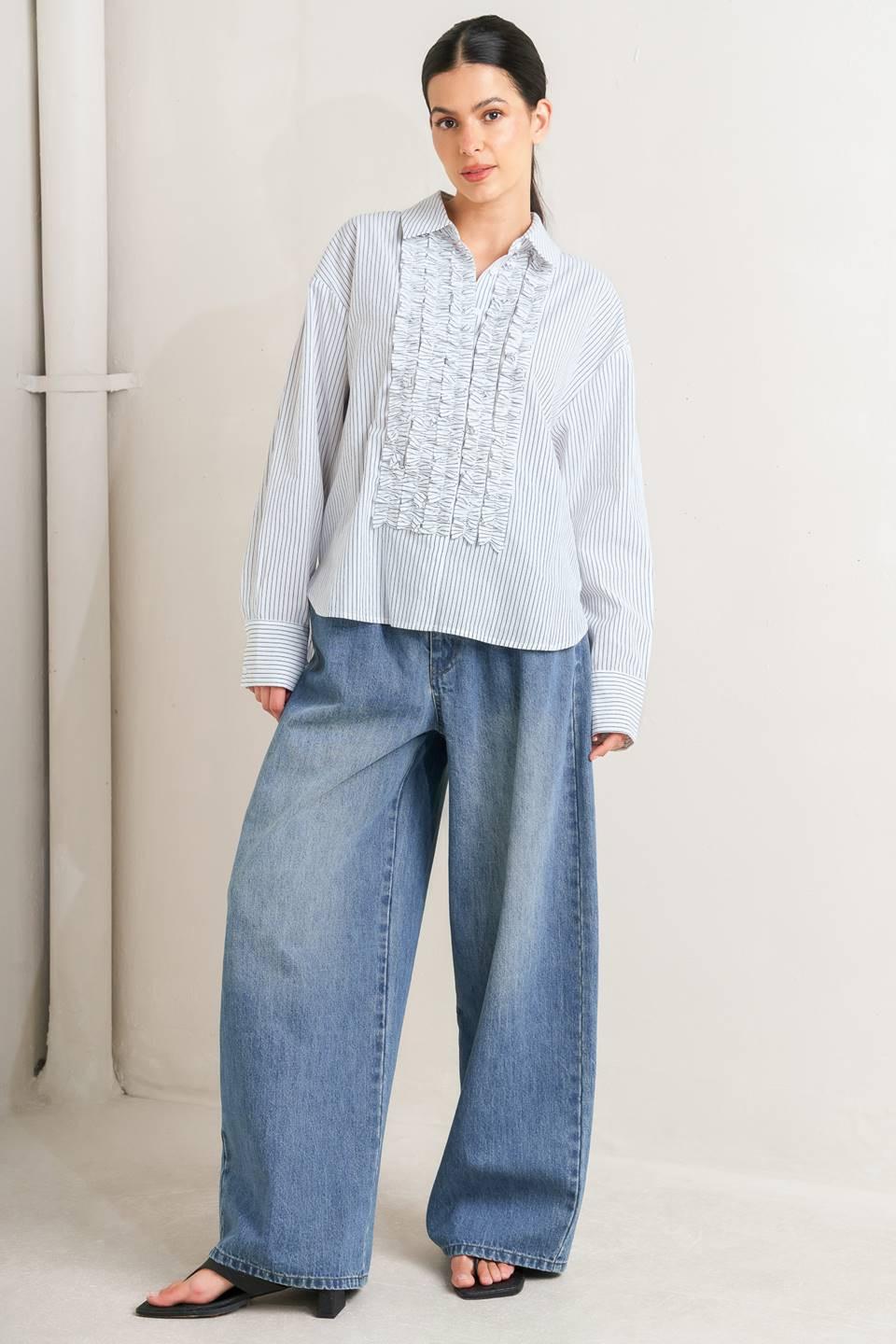 DAYLIGHT EDGE WOVEN TOP - Glamourous Grace