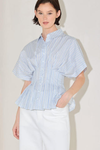 SKYLINE STRIPE WOVEN TOP - Glamourous Grace