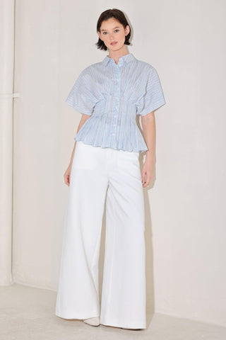 SKYLINE STRIPE WOVEN TOP - Glamourous Grace
