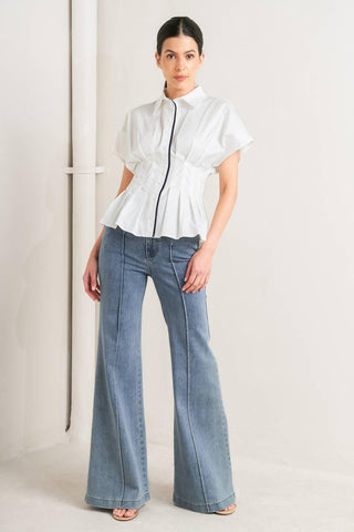 QUIET FORCE WOVEN TOP - Glamourous Grace