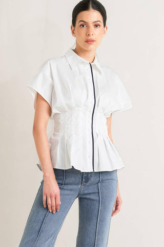 QUIET FORCE WOVEN TOP - Glamourous Grace