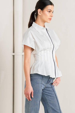 QUIET FORCE WOVEN TOP - Glamourous Grace