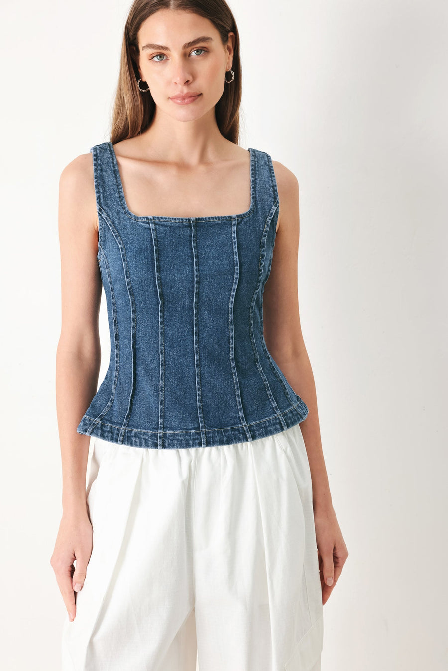 HONEYLINE DENIM TOP - Glamourous Grace
