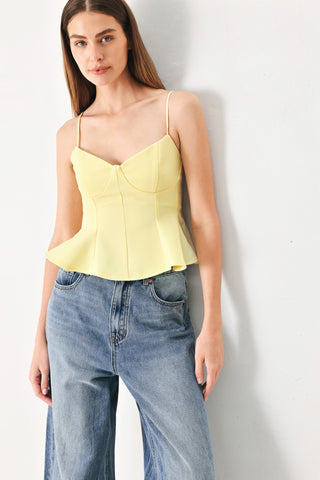 SWEET SUNSHINE WOVEN CAMI TOP - Glamourous Grace