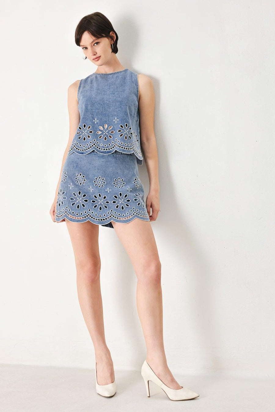 FLORAL LOVE DENIM TOP - Glamourous Grace