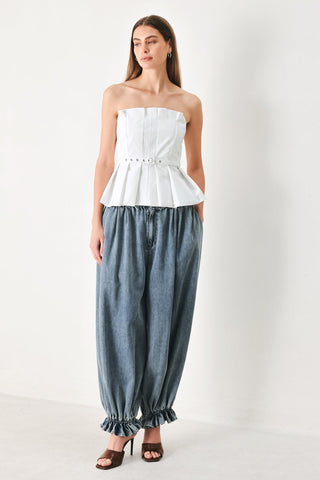 PURE FRAME WOVEN TUBE TOP - Glamourous Grace