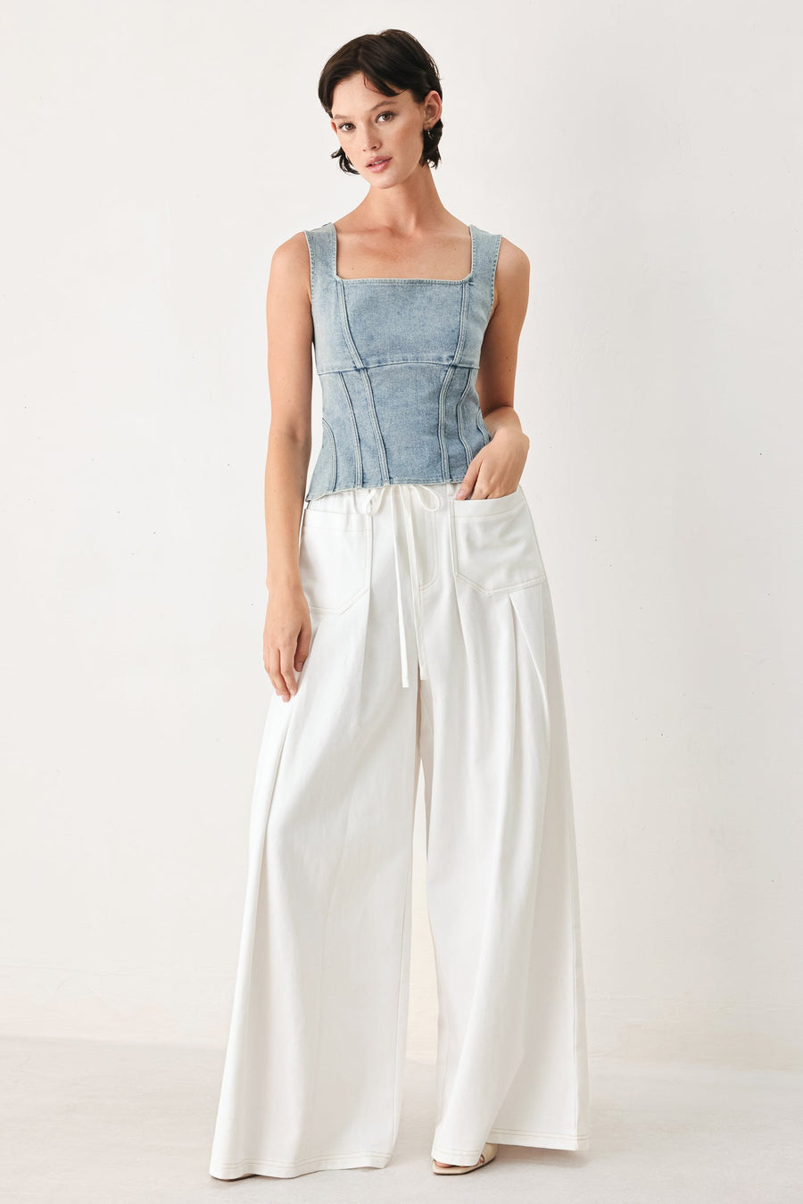 THE SEABREEZE DENIM TOP - Glamourous Grace
