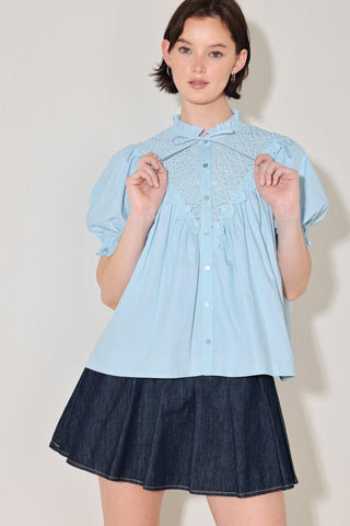 SWEET NOTE MOMENT WOVEN TOP - Glamourous Grace