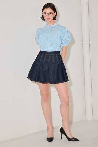 SWEET NOTE MOMENT WOVEN TOP - Glamourous Grace