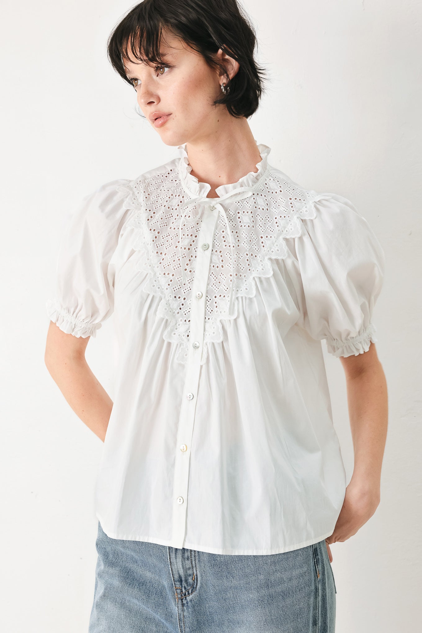 SWEET NOTE MOMENT WOVEN TOP - Glamourous Grace